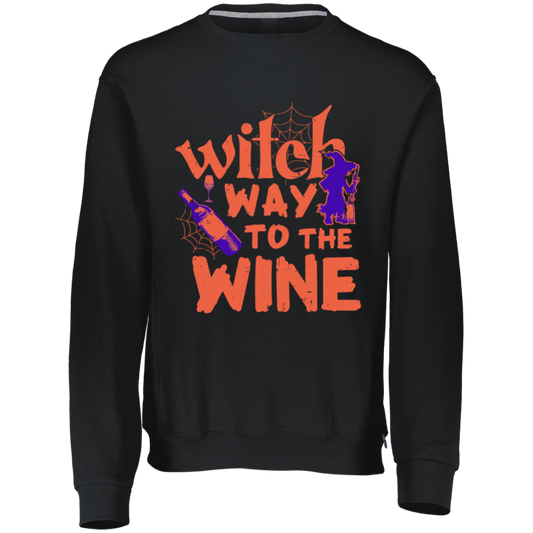 Witch Way to the Wine  Dri-Power Fleece Crewneck Sweatshirt
