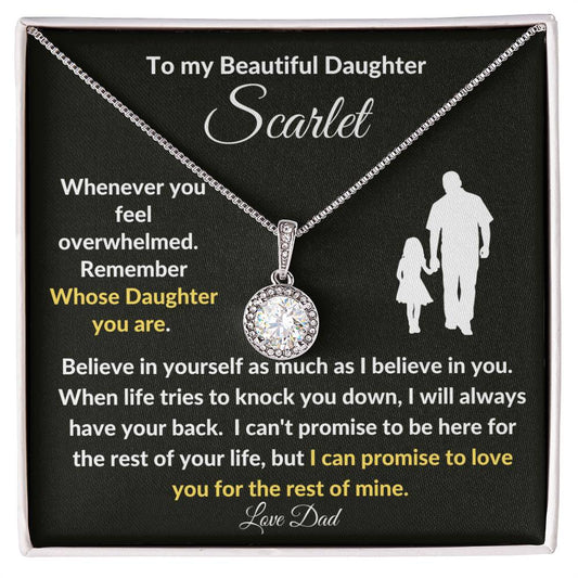 To My Beautiful Daughter | Whenever you feel overwhelmed | Personalized | Eternal Hope Necklace || She will love this personalized heartfelt message and Eternal Hope necklace