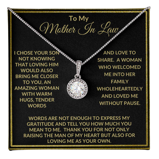 To My Mother In Law Eternal Hope Necklace: A Wonderful Gift For Birthday's, Mother's Day or Any Occasion