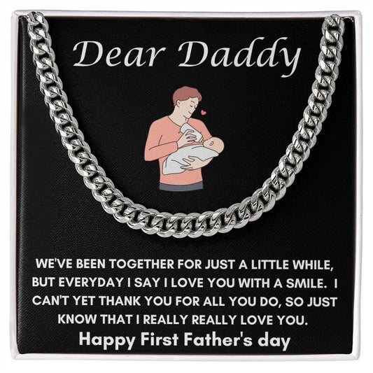 First Father's Day | Cuban Chain | Celebrate his very 1st Father's day with this special gift
