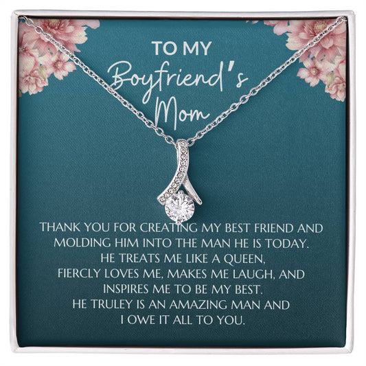 To My Boyfriend's Mom: Alluring Beauty Necklace.  A Wonderful Gift for Mother's Day, Birthday's or Any Occasion