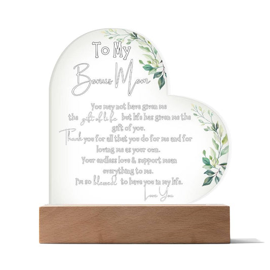 To My Bonus Mom| Floral | Perfect for Birthday, Mother's Day, Christmas or anytime you want to say I love you