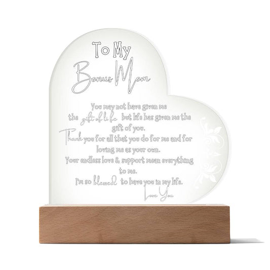 To my Bonus Mom , Meaningful gift  For Mother's Day, Birthday, Christmas, or Anytime