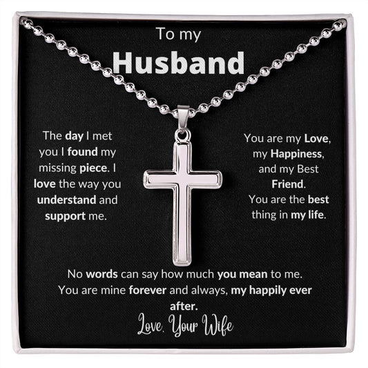 To My Husband | The Day I Met You| Cross | A great gift for Birthday, Anniversary, Christmas, or anytime