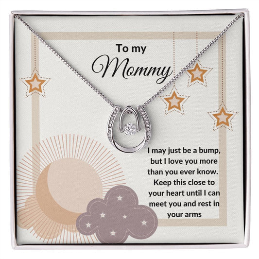 To my Mommy | I May Just Be A Bump |Horseshoe Necklace | Help Her Celebrate Her Upcoming Blessing
