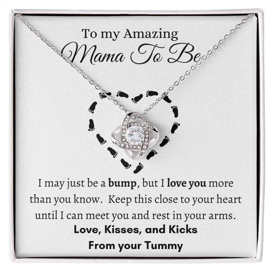 To My Amazing Mama to Be | I May Just Be A Bump |Forever Knot Necklace | Celebrate This Joyous Event By Gifting Her This Stunning Necklace