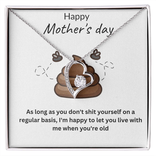 Happy Mother's Day Forever Love Necklace:  Give your mother the gift of a good laugh for Mother's day this year