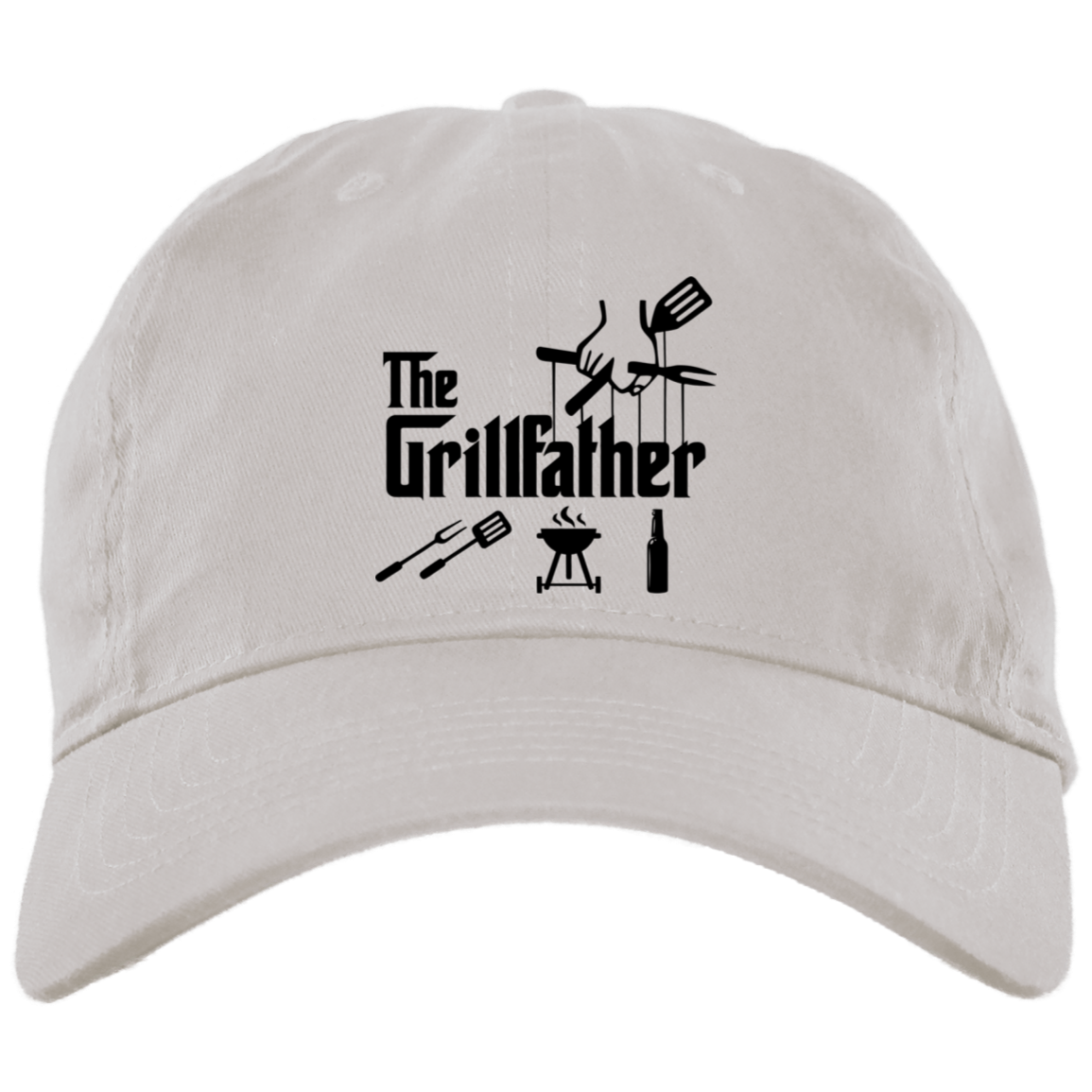 Grill Father Embroidered Brushed Twill Unstructured Dad Cap