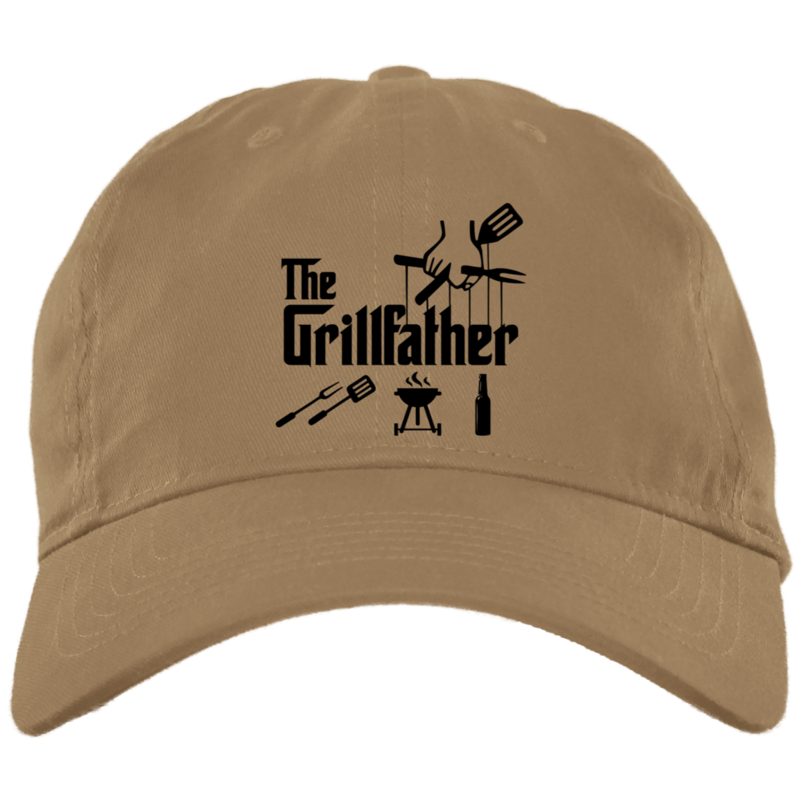 Grill Father Embroidered Brushed Twill Unstructured Dad Cap