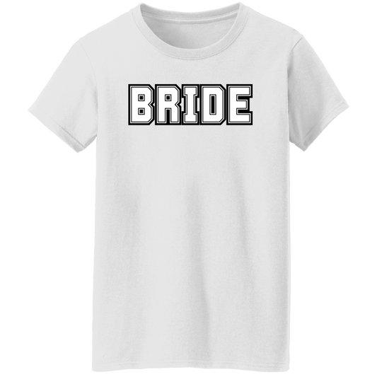 Bride Wide Lettering  T-Shirt