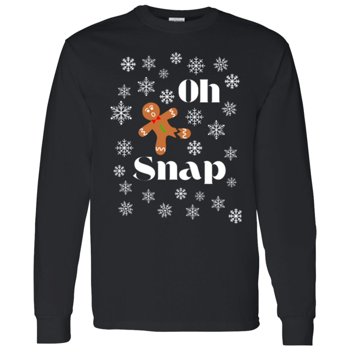 Oh Snap Gingerbreadman Long Sleeve Tshirt