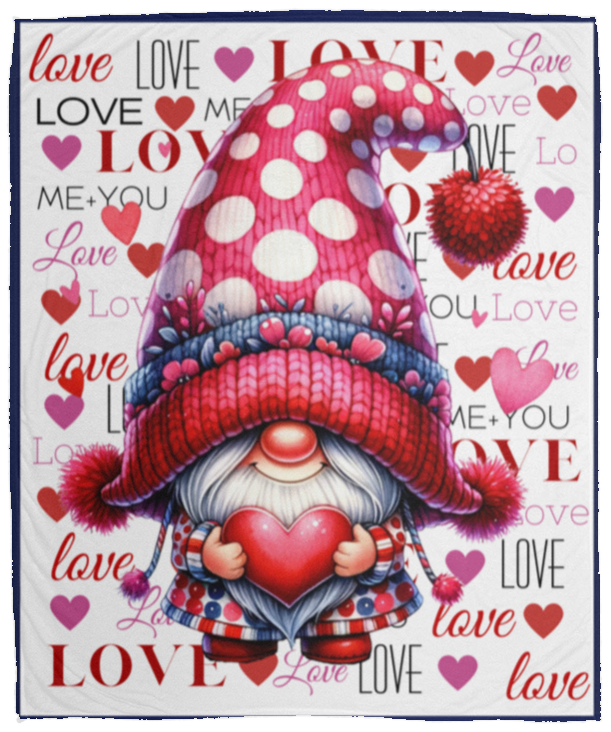 Love Gnome Cozy Plush Fleece Blanket - 50x60