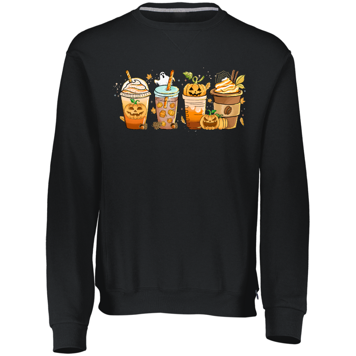 Pumpkin Coffee  Dri-Power Fleece Crewneck Sweatshirt