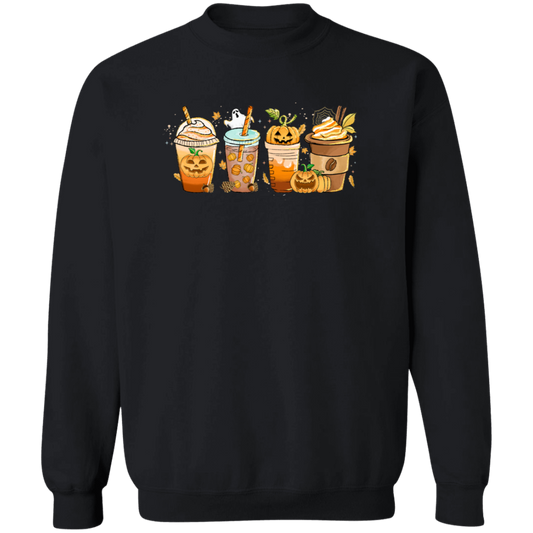 Pumpkin Coffee  Crewneck Pullover Sweatshirt