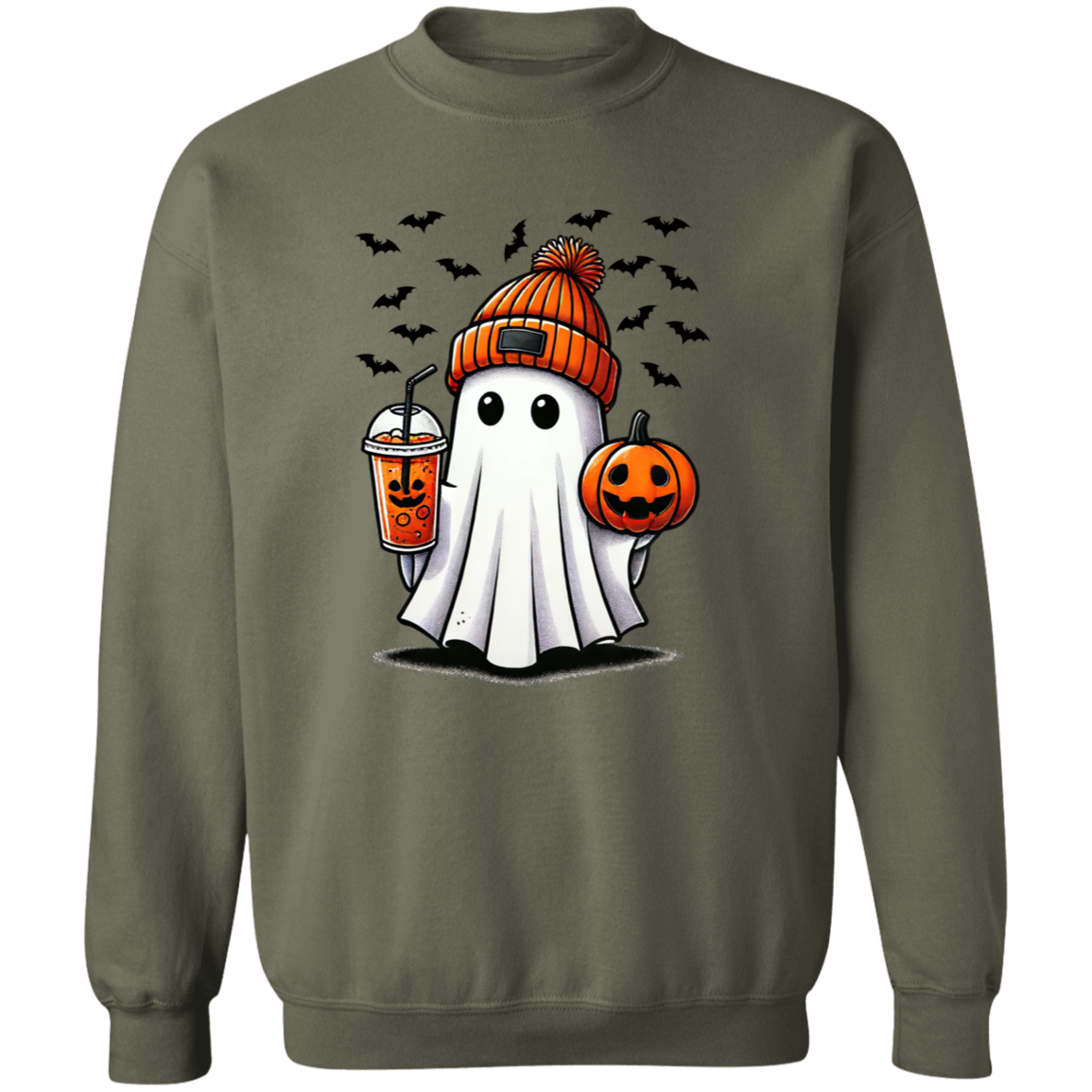 Ghost Coffee  Crewneck Pullover Sweatshirt