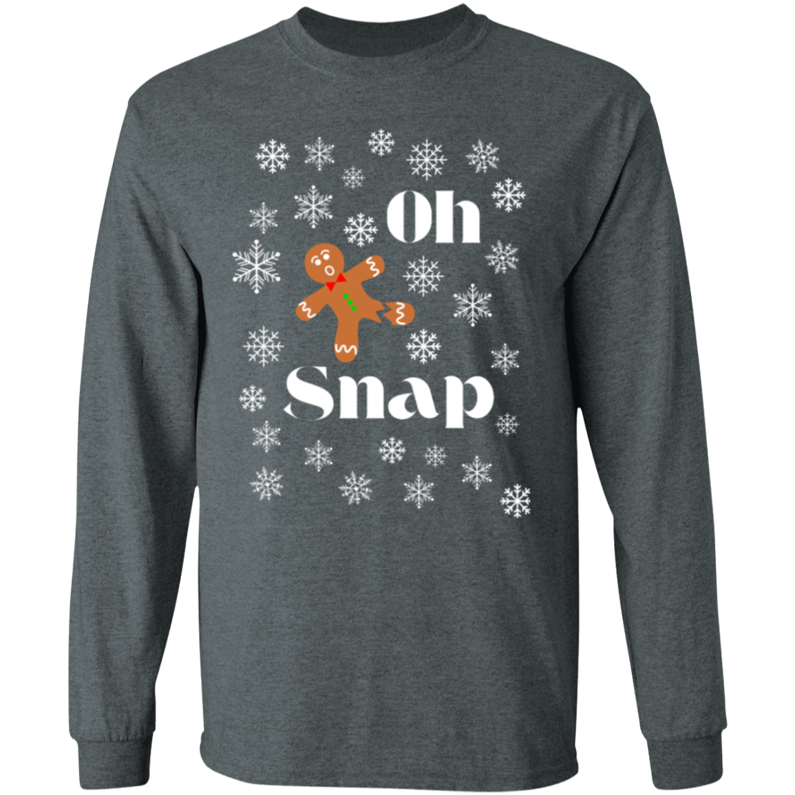 Oh Snap Gingerbreadman Long Sleeve Tshirt