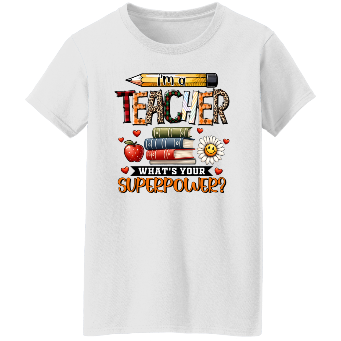 teacher superpwer draft' 5.3 oz. T-Shirt