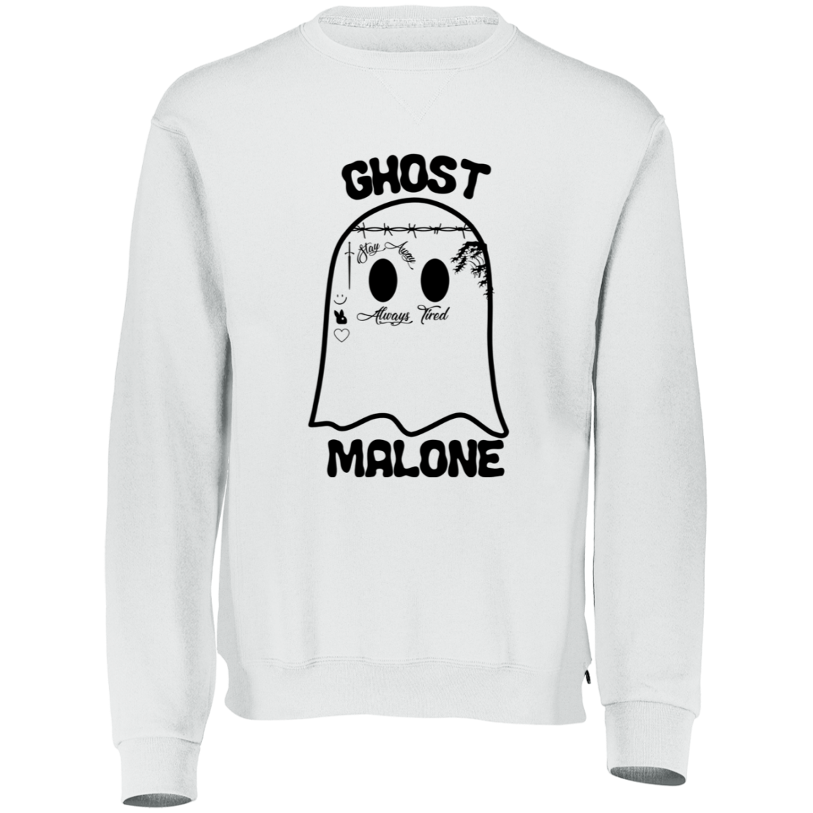 Ghost Malone  Dri-Power Fleece Crewneck Sweatshirt