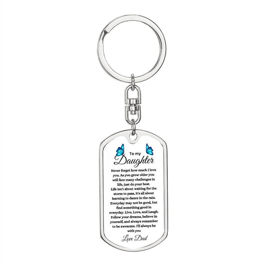 Daughter | Butterfly | Dad | Key Chain