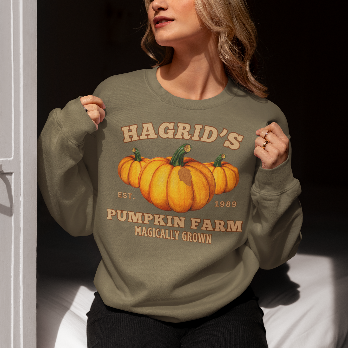 Hagrid's Pumpkin Farm  Crewneck Pullover Sweatshirt